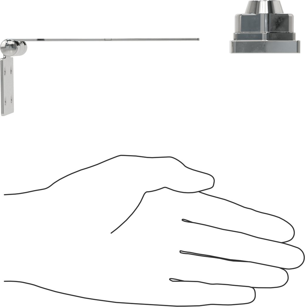 Anahtarlı Mandallar, 4-1/2" Uzunluk x 1-5/8" Yükseklik x 1/16" Kalınlıkta Kollu