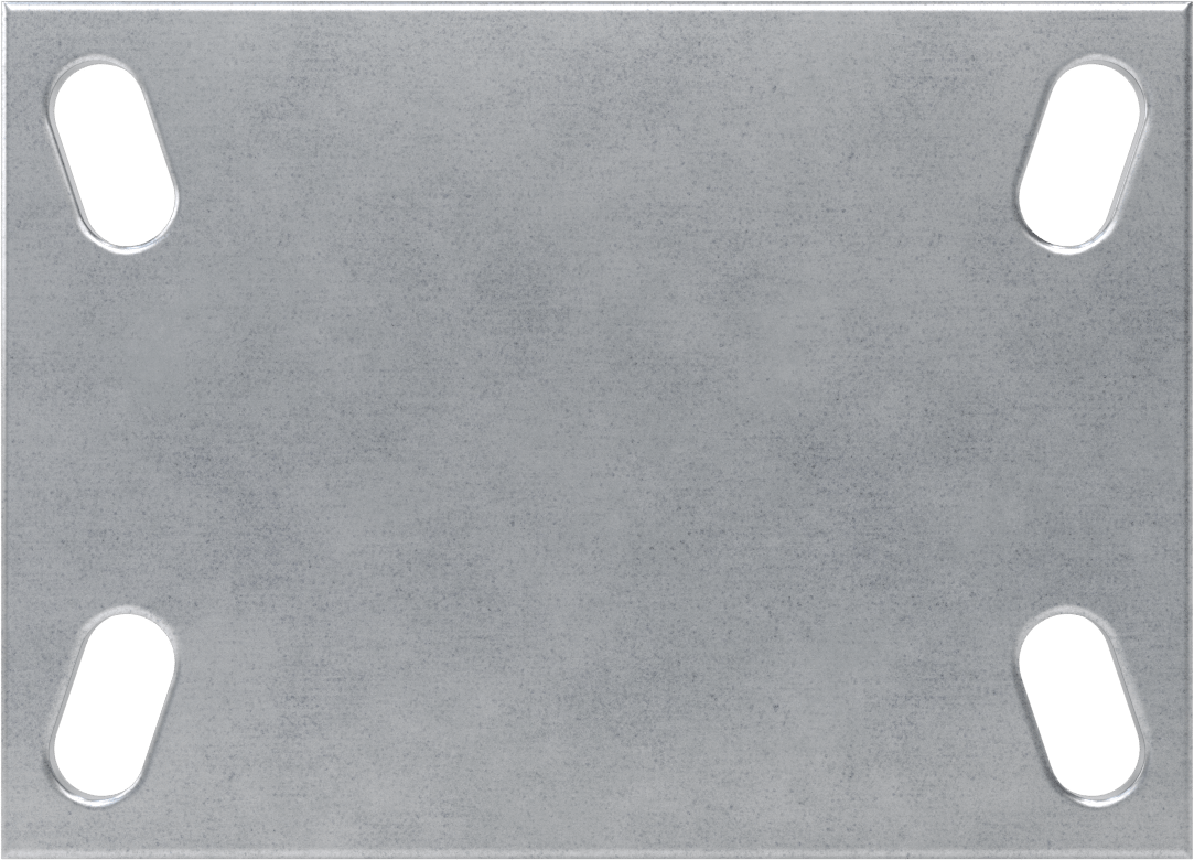 6-1/4" x 4-1/2" Plakalı Viking Tekerlek, Yüksek Kapasiteli, 5" Çaplı Demir Tekerlekli Sert