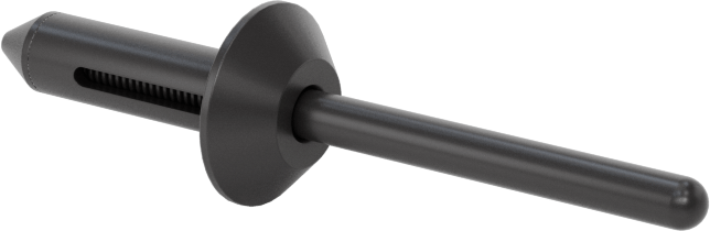 Plastik Pop Perçinler, Asetal Mandrelli, 0.195" Çap, 0.059"-0.177" Kalınlık için