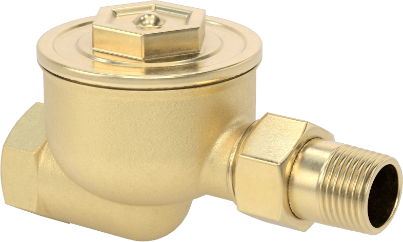 Pirinç Buhar Kapanı, Yatay Yönlendirme, 1/2 NPT Erkek x Dişi, 25 PSI