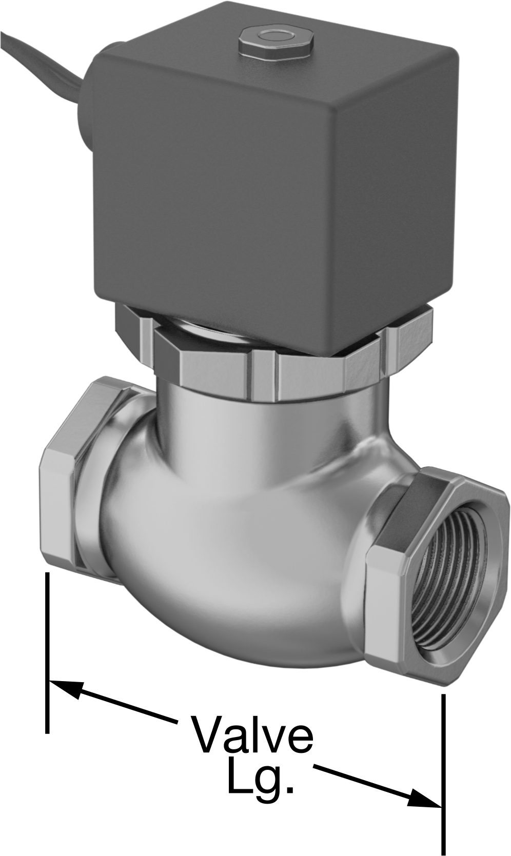 Floroelastomer Contalı Bronz Solenoid Valf, Normalde Kapalı, 120/240V AC, 1 NPT Dişi