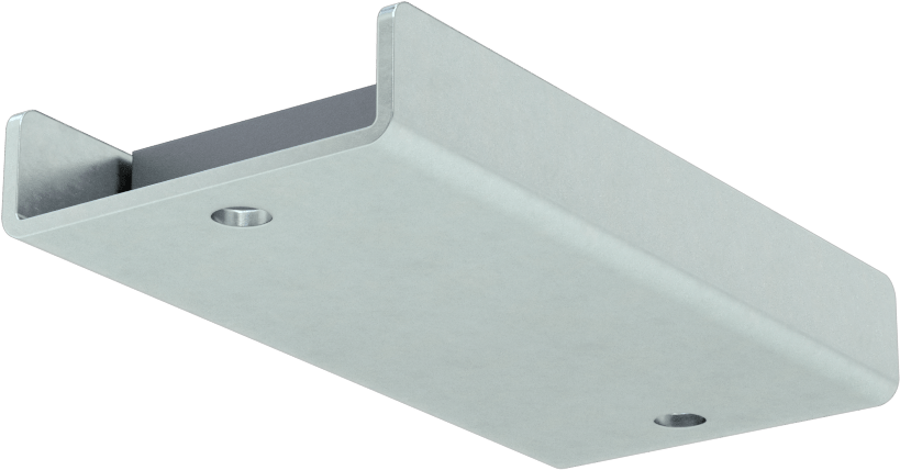Kapalı Seramik Mıknatıs, Çinko Kaplı Çelik Kasa, 29/64" Kalınlık, 1-1/2" Genişlik, 3" Uzunluk