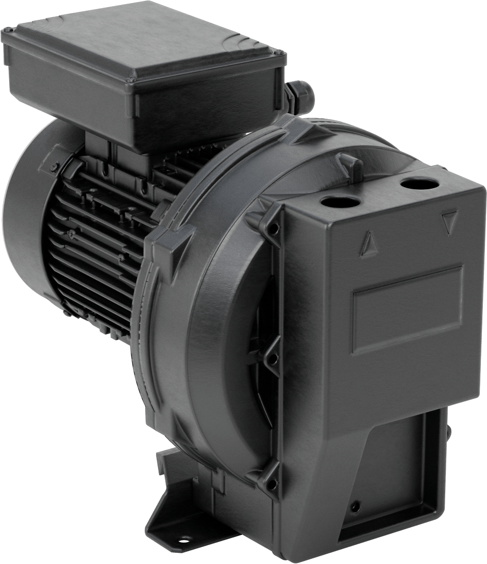 Yüksek Akışlı Düşük Basınçlı Sıkıştırılmış Hava Üfleyici, 2 Stage, 1 Fazlı, 35 CFM @ 0 PSI Maksimum Akış Hızı, 1 hp