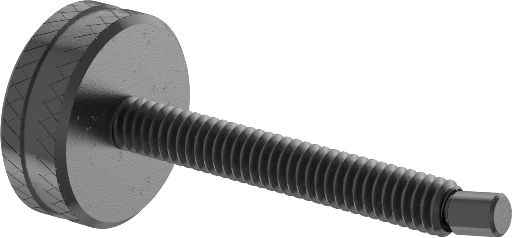 Döner uçlu parmak vidası, 1/4"-20 Diş Boyutu, 1-1/2" Uzunluk