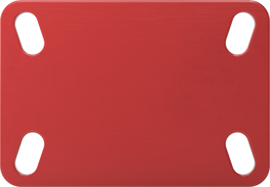 6-1/2" x 4-1/2" Plakalı Yüksek Kapasiteli Kingston Tekerlek, 5" Çapında Fenolik Tekerlekli Sert