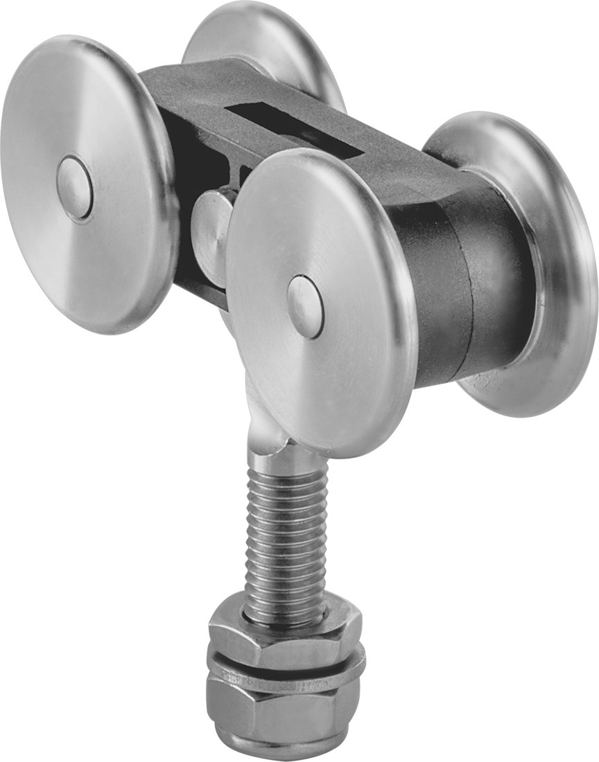 Kapılar için 1-3/8" İç Genişlikli Makaralı Ray için Cıvatalı 304 Paslanmaz Çelik Askı — 304 Stainless Steel, Metal, Stainless Steel, Wood…