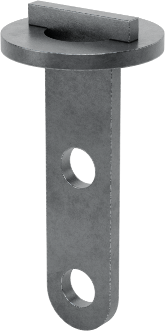 Destek Kanalı Perde Kaydırıcı, 1-5/8" Kanal Genişliği için, 2 Delik — Perde Kaydırıcı, 20 lb., 1 1⁄16"