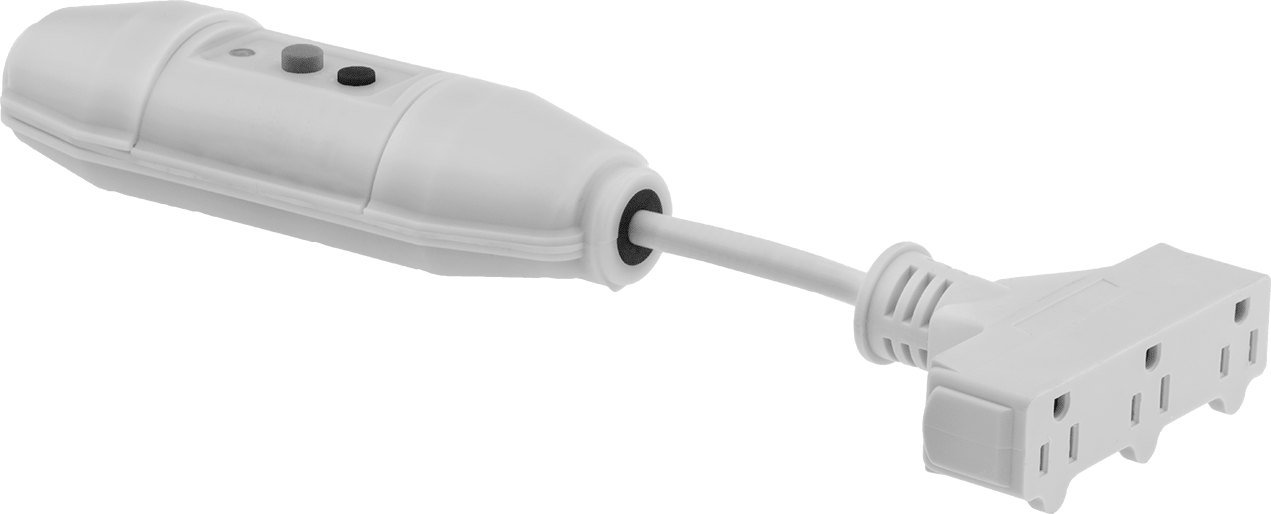 Elektrik Kablosu Dönüştürücü, 3 Çıkışlı NEMA 5-15 Soketli Sıralı GFCI — 125V AC, 15 amp, Sarı