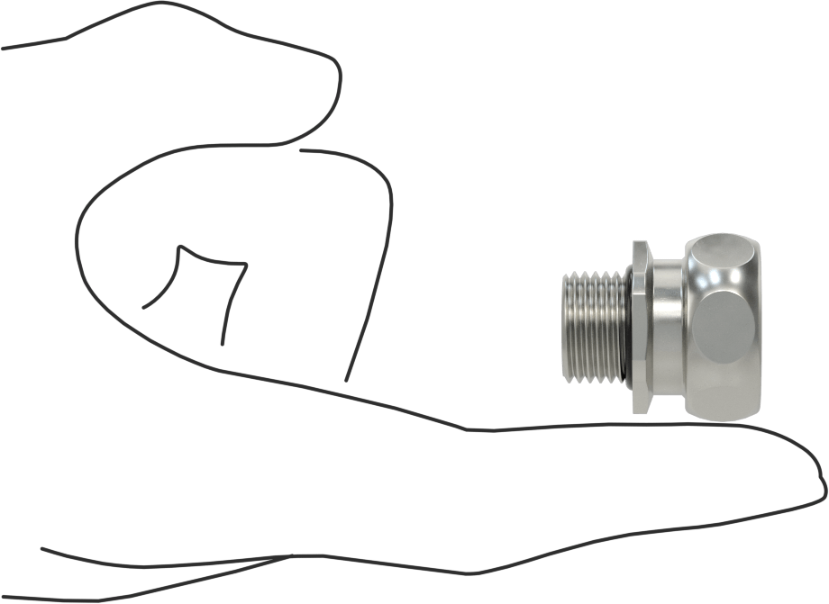 3/8 Sıkıştırmalı Dişi x M16 Erkek Adaptör, Korumalı Esnek Plastik Kanal için