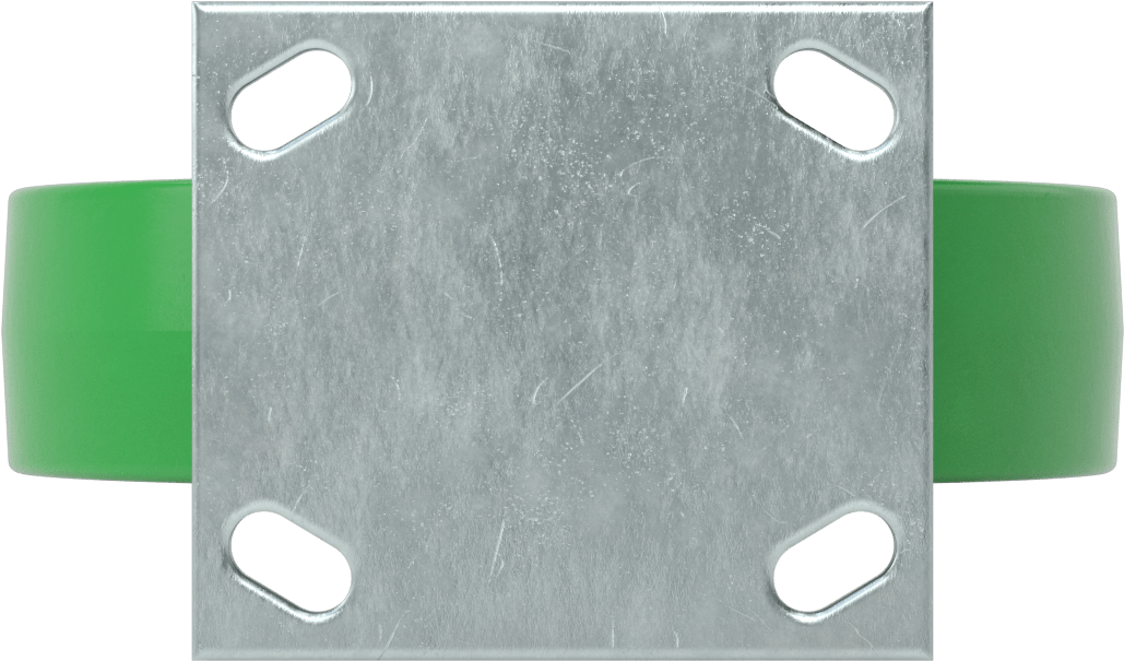 4-1/2" x 4" Plakalı Yüksek Kapasiteli Spartan Tekerlek, 8" Çaplı Açık Rulmanlı Poliüretan Tekerlekli Sert