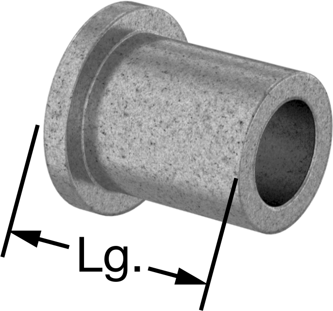 Sertifikalı Yağ Dolgulu Burçlu Yatak, 1/4" Mil Çapı ve 3/8" Gövde İç Çapı için Flanşlı, 1/2" Uzunluk — 1⁄2", 0.377", 0.251"