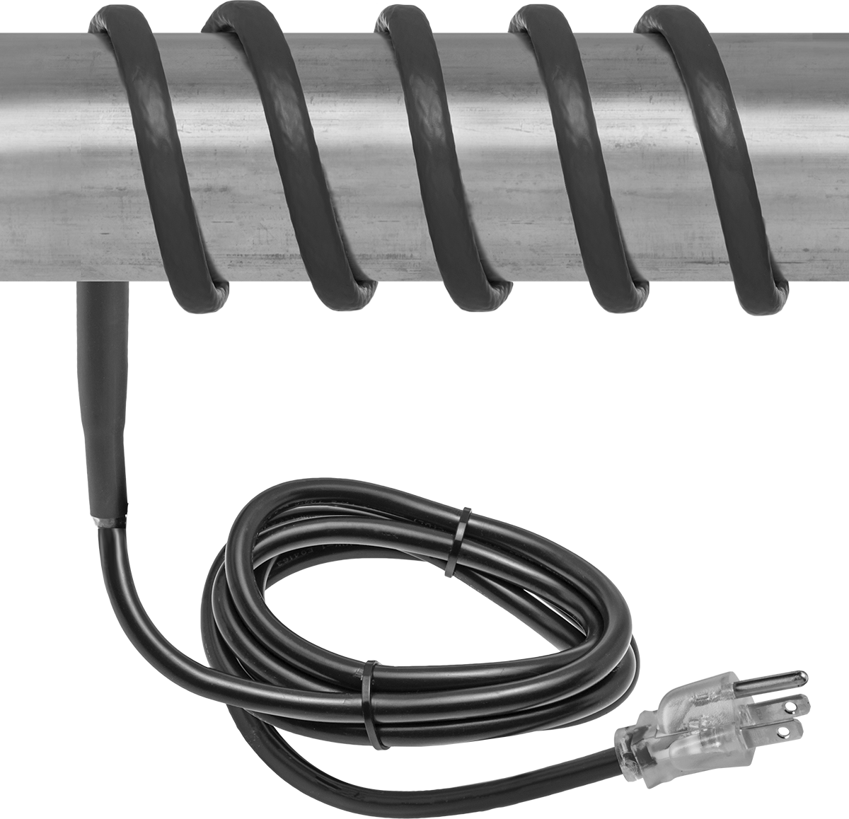 Borular ve Tüp için Kendi Kendini Düzenleyen Isıtma Bandı, 120V AC, Fişli, 36W, 6 Fit Uzunluk