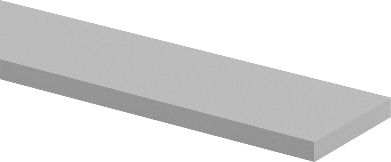Aşınmaya ve Kimyasallara Dayanıklı PEEK Çubuk, 1/4" Kalınlık, 1" Genişlik