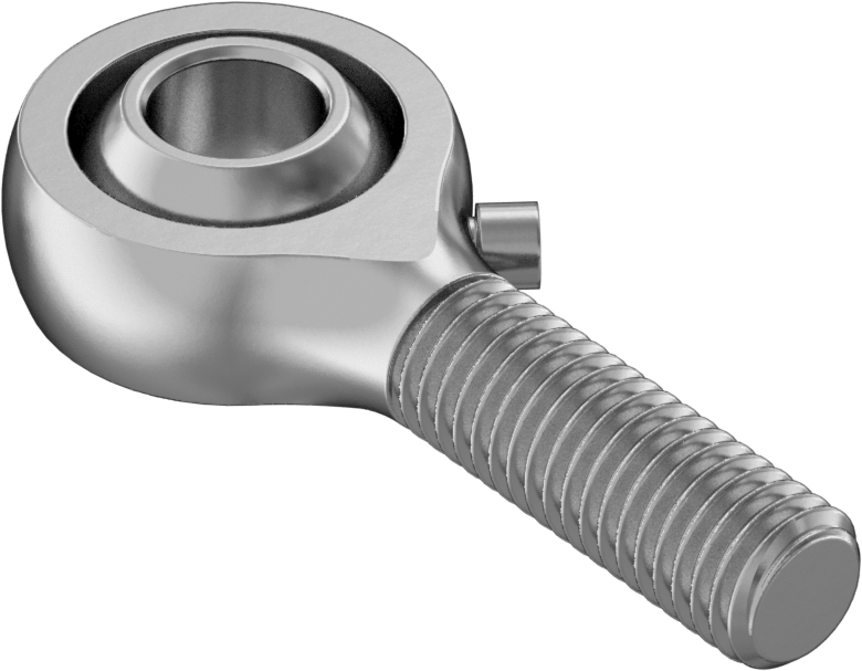 Yağlı Bilyeli Mafsal, M10 x 1.5 Erkek Şaft, 10 mm Top İç Çapı, 29 mm Diş Uzunluğu — Erkek, M10, 1.5 mm