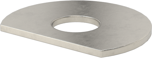 Klipsli Pul, 18-8 Paslanmaz Çelik, 10 Numaralı Vida Boyutu için, 0.200" İç Çap, 0.625" Dış Çap — 0.625", 18-8 Stainless Steel, Stainless…