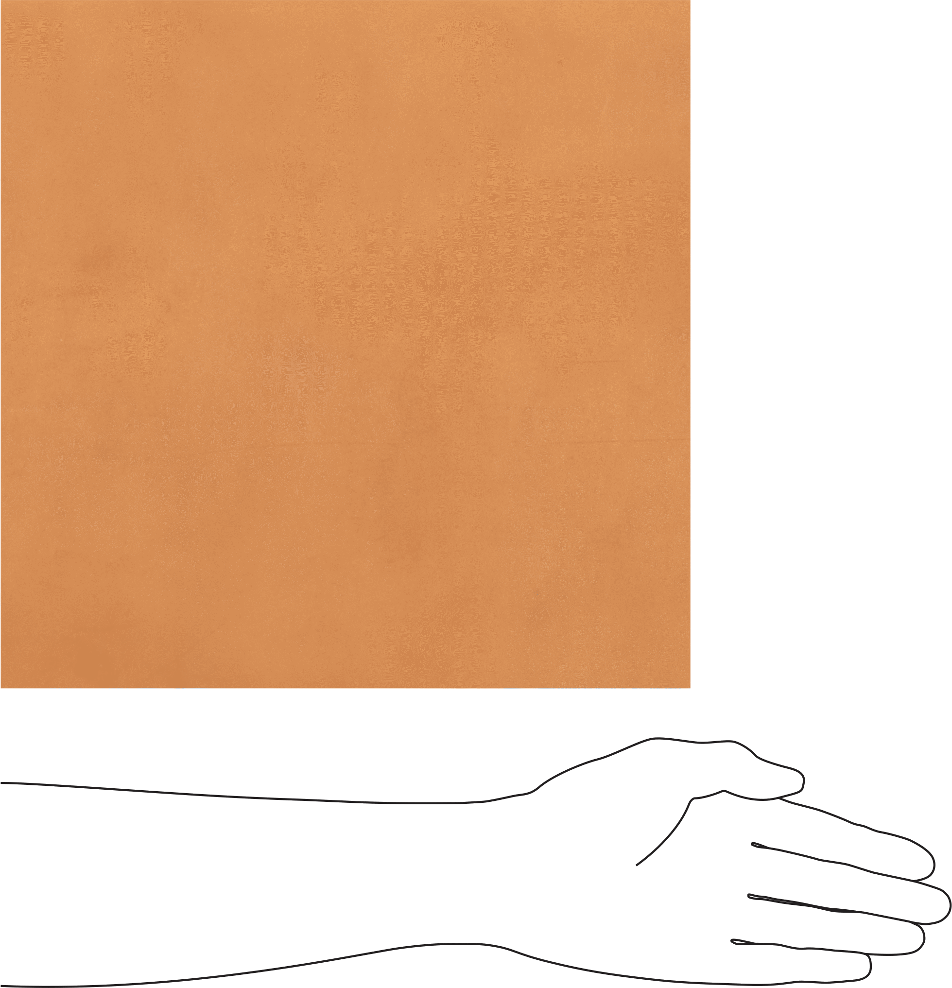 Deri Levha, 12" Genişlik x 12" Uzunluk x 5/64" Kalınlık