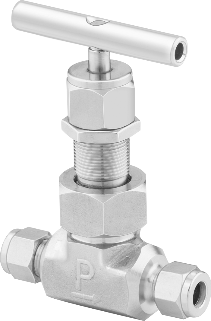 Hassas Akış Ayar Valfi, 1/8" Boru Dış Çapı için Yor-Lok Bağlantı Parçalı, 2" Uzunluk