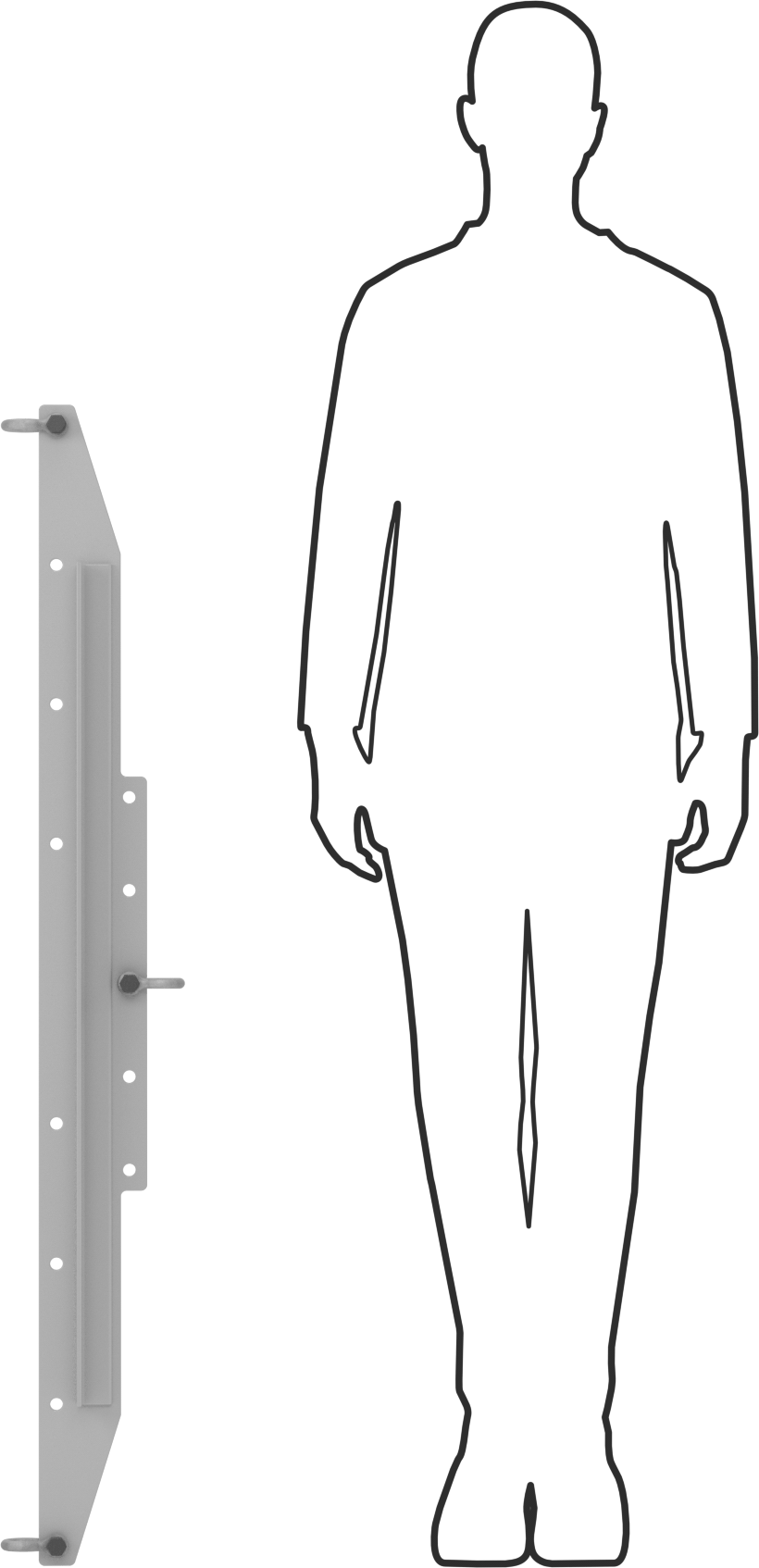 Şakelli çelik kaldırma kirişi, 1000 lbs. Kapasite, 12" ila 48" Açıklık
