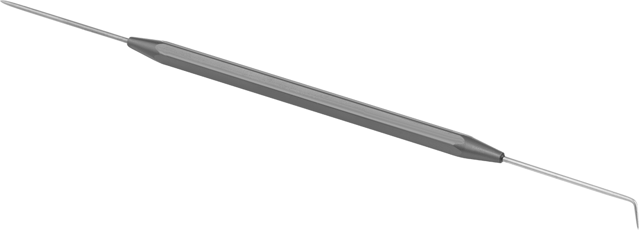 İki Uçlu Hassas Kazma, Düz x 90 Derece Açılı Uçlar, 6-1/4" Uzunluk — 302 Stainless Steel, Stainless Steel, Düz, Düz