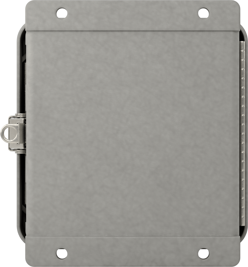 Şeffaf Su Geçirmez Fiberglas Muhafaza, Hızlı Açma Mandallı, 7.5" x 7.5" x 5", Braket Montajı