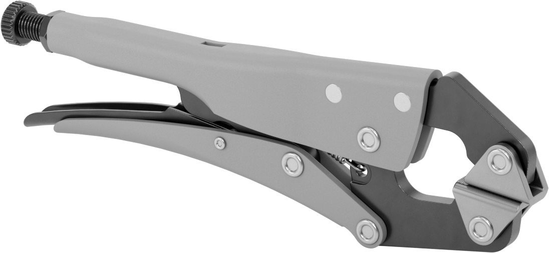 Kilitleme Pense Kelepçesi, Tırtıklı Döner Çene, 0" ila 1-3/4" Açıklık