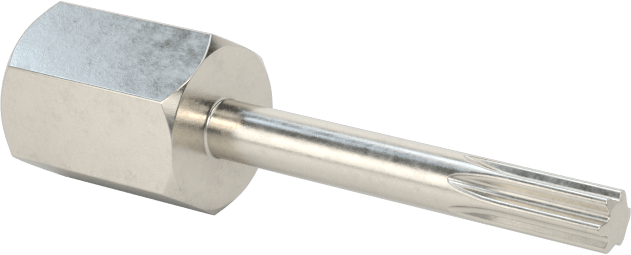 Paslanmaz Çelik Vidalar için Torx Ucu, 1/4" Altıgen Şaft, T8 Boyutu