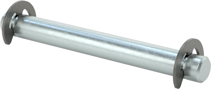 Segman Yivli Başsız Çatal Pim, Çinko Kaplamalı 1004-1045 Karbon Çelik, 1/4" Çap, 2" Kullanılabilir Uzunluk