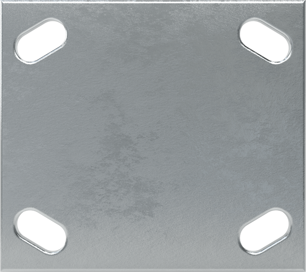 Metal Tekerlekli Yüksek Kapasiteli V-Yivli Raylı Tekerler, 4-1/2" x 4" Plaka, 4" Çapında Tekerlekli Sert