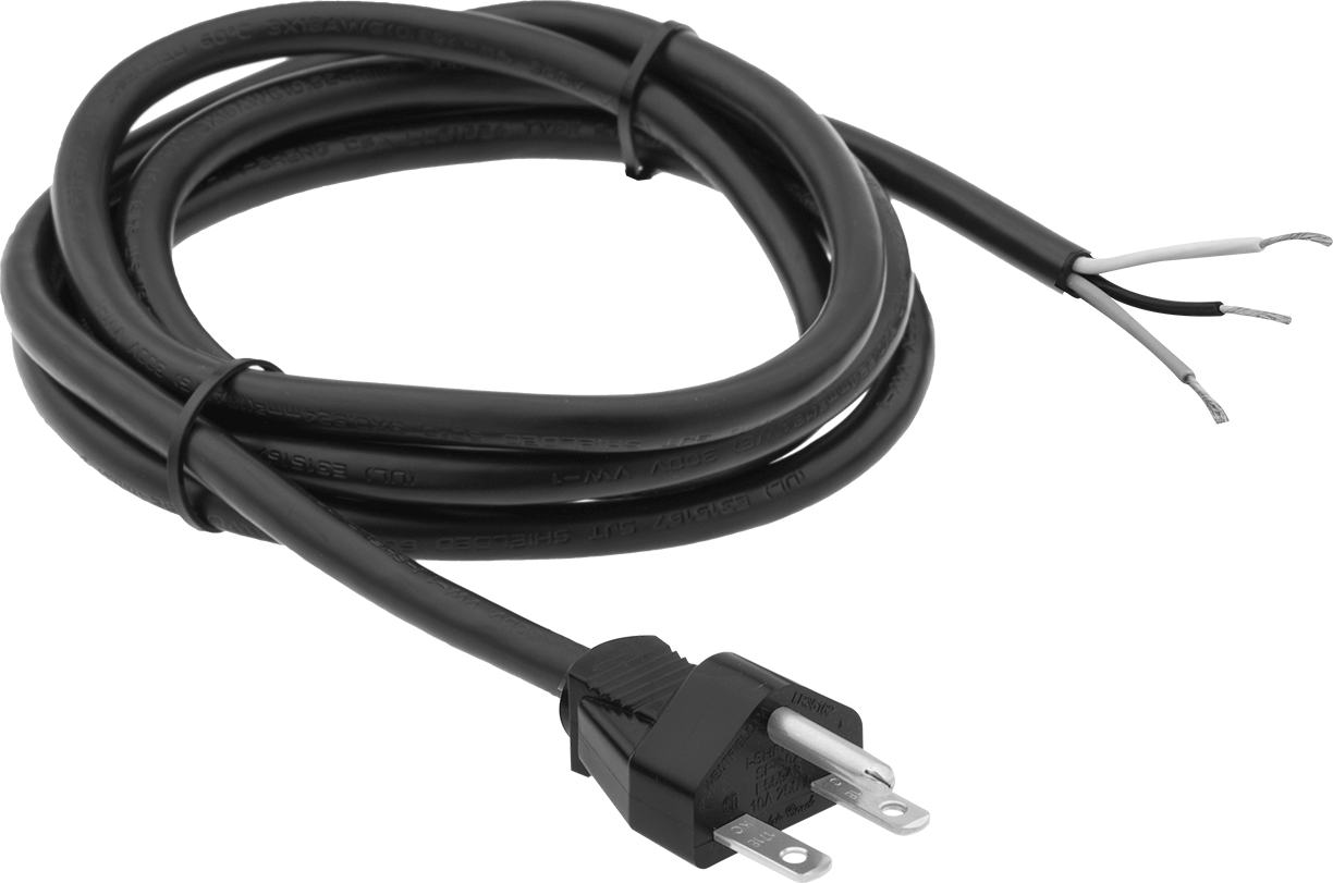 Güç Kablosu, NEMA 6-15 Fiş, 18 AWG, 6-1/2 Fit Uzunluk, SVT — Tapa, 6 1⁄2 ft., 10 amp