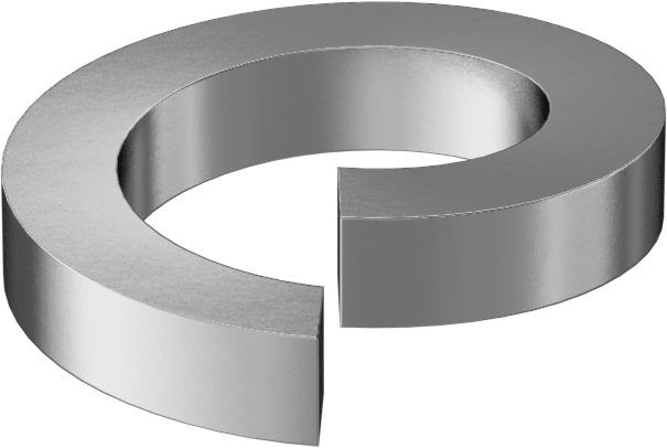 18-8 Paslanmaz Çelik Yaylı Pul, 8 Numaralı Alyan Başlı Vidalar için, 0.174" İç Çap, 0.267" Dış Çap — Bölünmüş, 18-8 Stainless Steel, Stai…