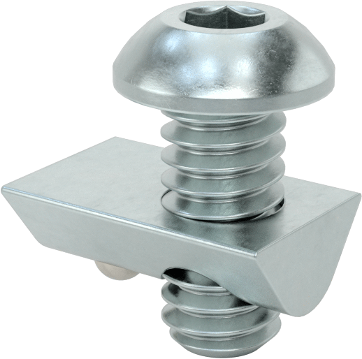 T-Yivli Çerçeve, Takılabilir Bilyalı Somun ve 1/4"-20 Dişli Düğme Başlı, 1" Ray — 1", 2", 3", Yaylı Bilye, 1⁄4"-20