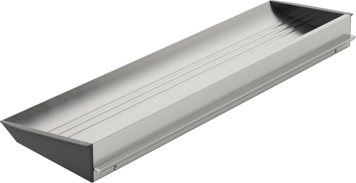 T-Yivli Çerçeve, Statik Kontrol Bölücü Tepsisi, 1.5" ve 40 mm Yüksekliğinde Ray