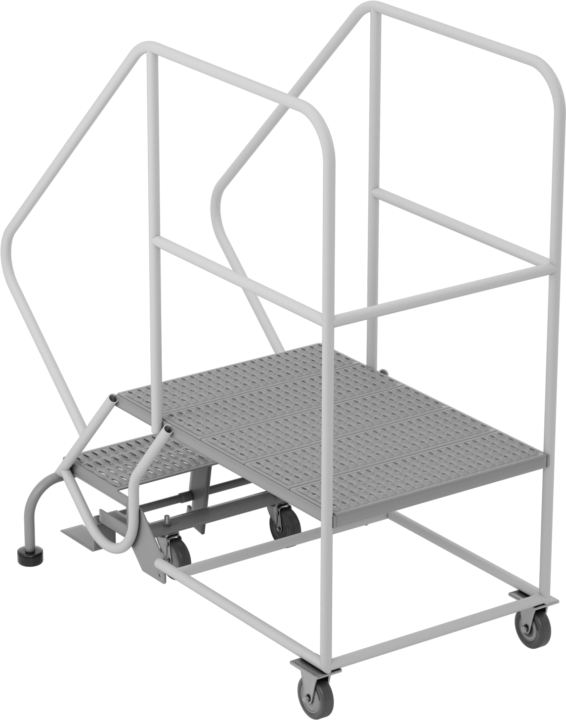 Yuvarlanan Çalışma Platformu, Gri Toz Boyalı Çelik, 56" Yükseklik x 34" Genişlik x 54" Derinlik Toplam
