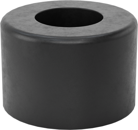 SBR Kauçuk Dişsiz Delikli Tampon, 3/4" Dış Çap, 1/2" Yükseklik, 1/64" Montaj Deliği Çapı, Durometre 40A