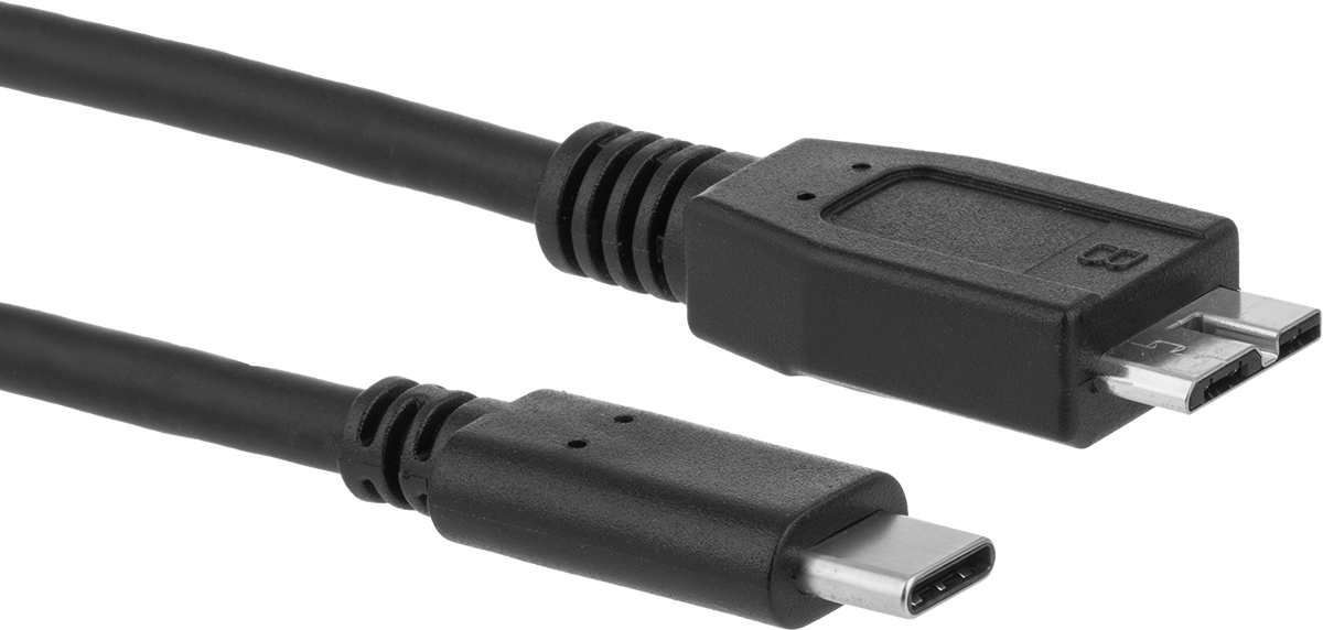 USB Kablosu, USB 3.2 Gen 2 Standardı, C Fiş x USB Mikro-B Fiş, 3' Uzunluk — 3 ft., 3.2 Gen 2, Çift Korumalı