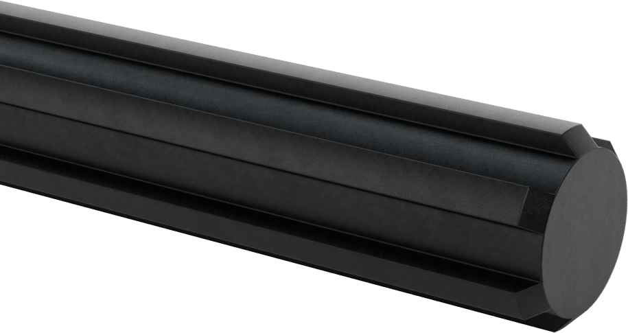 Çelik Bilyalı Yiv, Uçlarında 6 Paralel Yivli Döner Mil, 32 mm Çap — 32 mm, Paralellik, 6