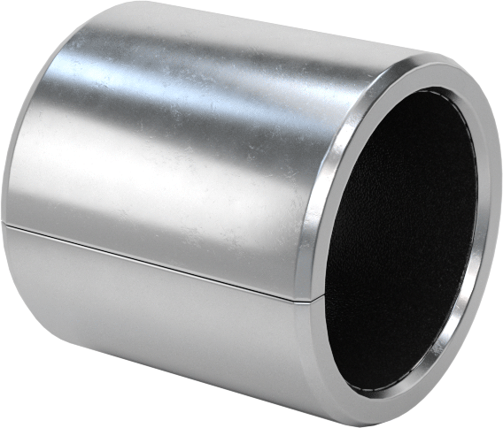 Kuru Çalışmalı Metal Takviyeli PTFE Burçlu Yatak, Çelik Kabuklu, Bronz Sırtlı, 8 mm Mil Çapı için, 10 mm Uzunluk