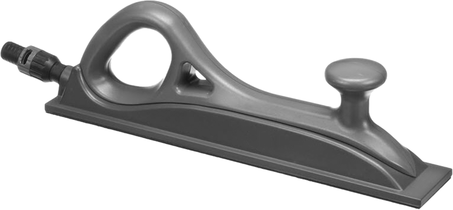 Toz Toplayıcı Levha Zımpara Bloğu, Kulplu, 2-3/4" Genişlik x 15-1/2" Uzunluk — Cırt Cırt, Levha, Plastik