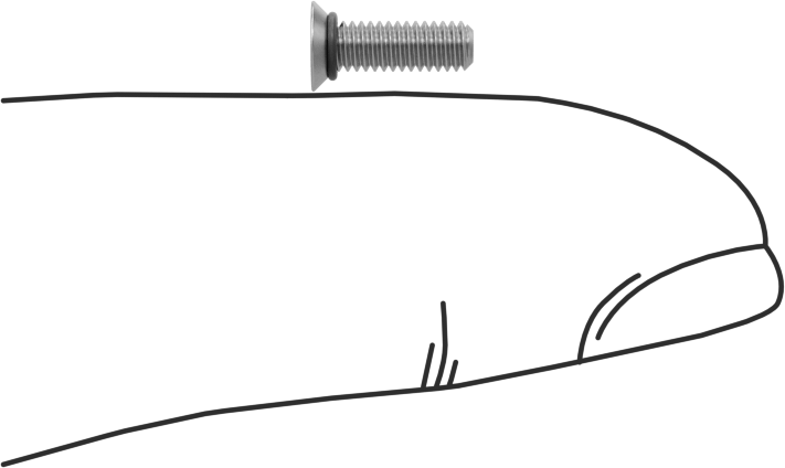 Sızdırmaz 316 Paslanmaz Çelik Phillips Havşa Başlı Vidalar, Viton® O-Ringli, M2.5 x 0.45 mm Diş Boyutu, 8 mm Uzunluk