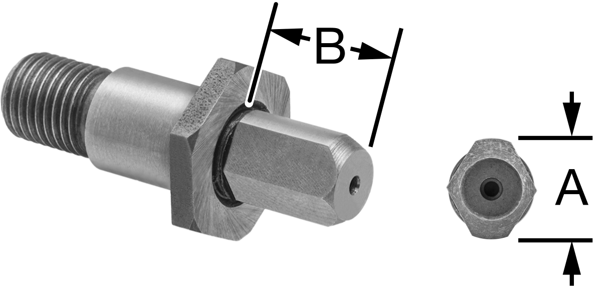 Dişli Yer Belirleme Pimi, 1/8" Çap x 7/16" Yüksekliğinde Elmas Başlık