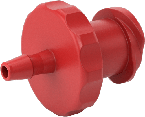 Hava ve Su için Plastik Luer Lock Tüp Bağlantısı, Naylon Düz Soketler, 1/16" Boru İç Çapı için Tırnaklı, Kırmızı