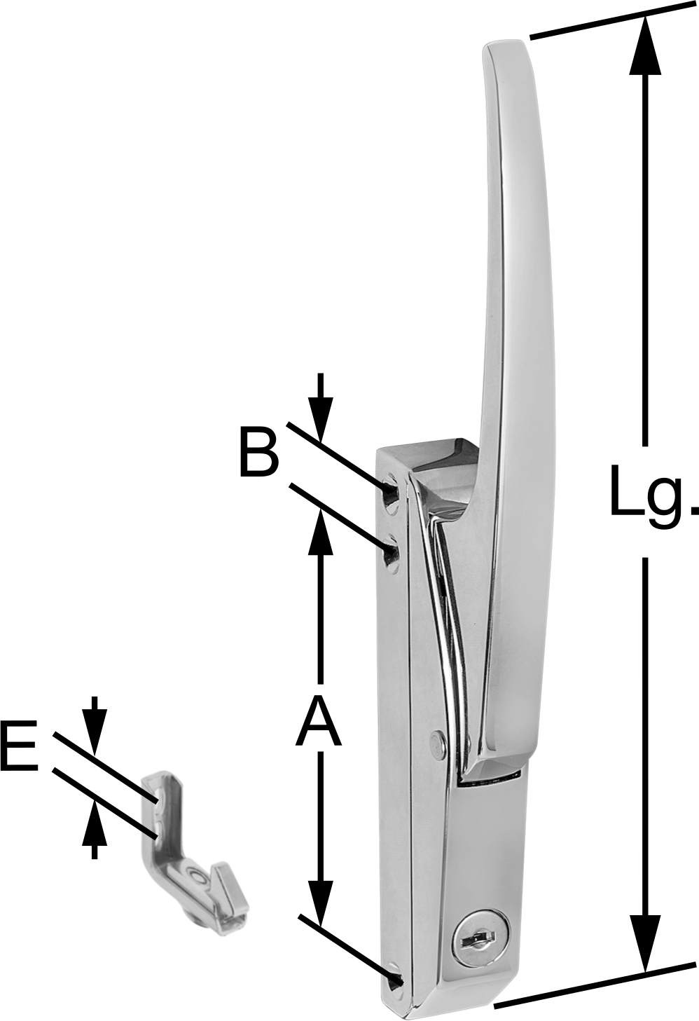 With Chrome-Plated Zinc Handle