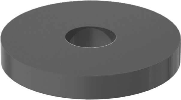 Fiberglas Pul, 6 numaralı vida boyutu için, 0.142" İç Çap, 0.500" Dış Çap
