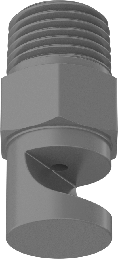 Ekstra Geniş Sapmalı Düz Püskürtme Memesi, PVDF Plastik, 1/8 NPT Erkek, 0.7 gpm @ 5 PSI — 1⁄8, Düz, Plastic, PVDF