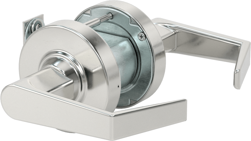 Schlage Alx Kapı Kolu, 2-3/8" Boğaz Mesafesi, Krom