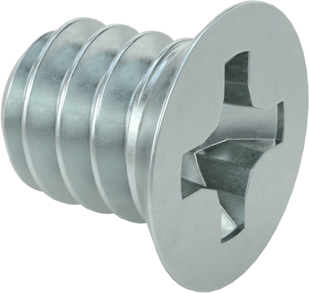 JIS Çinko Kaplı Çelik Havşa Başlı Vidalar, M1.6 x 0.35 mm Diş Boyutu, 2 mm Uzunluk