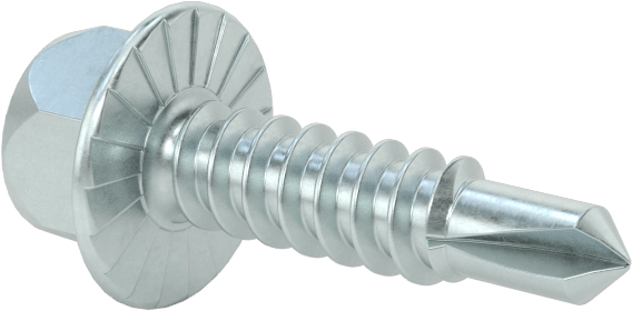 Metal için Sıyırmaya Dayanıklı Delme Vidaları, Standart Başlık, Çinko Kaplı Çelik, 10 Numaralı Boyut, 3/4" Uzunluk