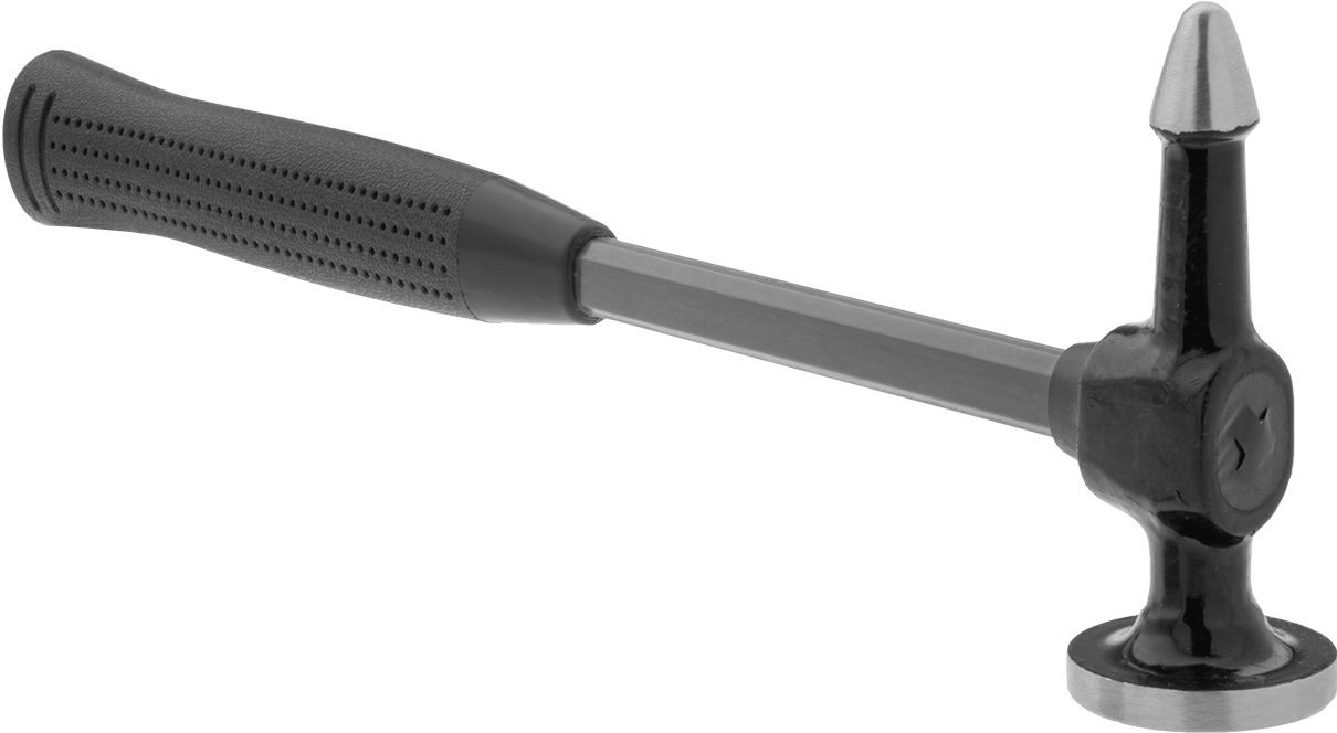Sac Metal Şekillendirme Çekici, Çivili Başlıklı Yuvarlak Yüz, Fiberglas Sap, 8 oz. — Sac Şekillendirme, Dokulu, Fiberglas