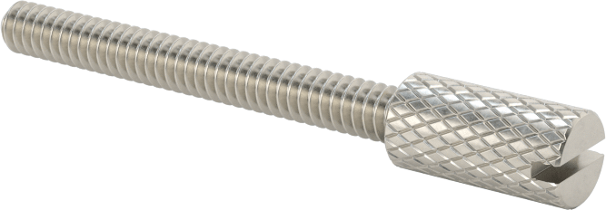 Tırtıllı Başlı El Vidası, Yarık, Dar, 4-40 Diş Boyutu, 1" Uzunluk, 3/16" x 3/8" Başlık