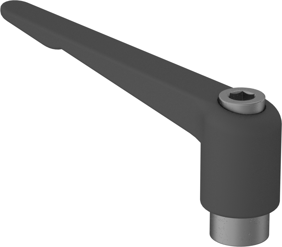 Naylon Ayarlanabilir Tutamak, 1/2"-13 Dişli Delikli, 2-3/8" Çıkıntı — 1⁄2"-13, Dişli Delik, 3 3⁄4"
